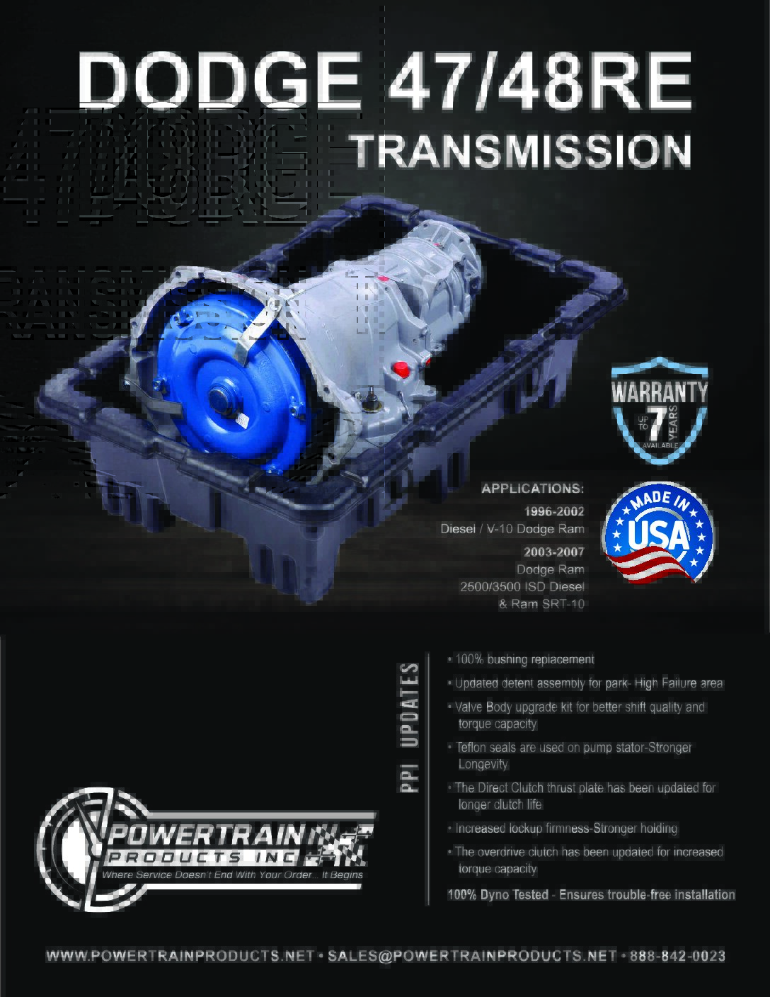 48RE 2005-2007 Dodge RAM 2500/3500 HD with 5.9L - Remanufactured 4-Speed Automatic Trans - Image 5